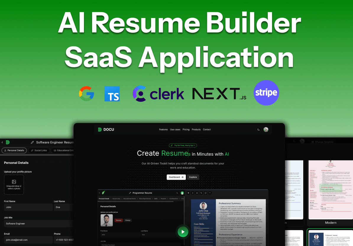 AI Resume Builder SaaS Application